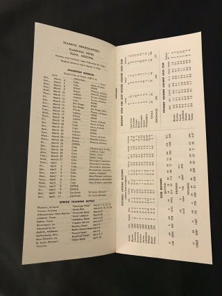 Baltimore Orioles 1954 Press Radio TV Schedule Spring Training Roster 4