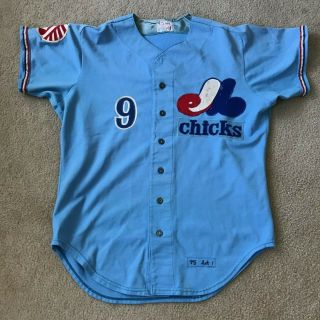 Game Worn/used Montreal Expos Memphis Chicks Jersey