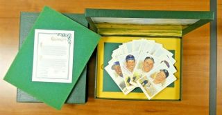 1989 Perez Steele Baseball Card Set In Presentation Box Mantle Aaron All Hof 