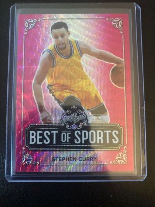 Stephen Steph Curry 2019 Leaf Best Of Sports Pink Wave 9/10 Warriors