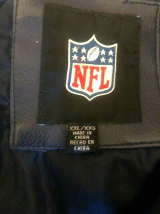 Seattle Seahawks NFL Vintage 90 ' s Full Zip Leather Jacket Size XXL 2