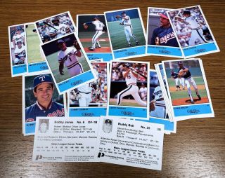 1985 Texas Rangers 28 Mixed Baseball Cards By Performance Printing Dallas Tx