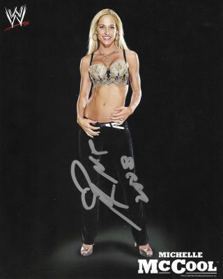 Wwe Michelle Mccool Hand Signed Autographed 8x10 Promo Photo With 1