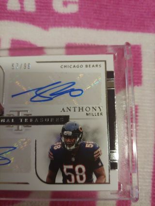 2018 National Treasures Dual Rookie Auto Anthony Miller/roquan Smith /99 3