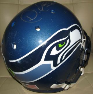 David Hawthorne 2009 Seattle Seahawks Game & Autographed Helmet PSA 6