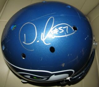 David Hawthorne 2009 Seattle Seahawks Game & Autographed Helmet PSA 8