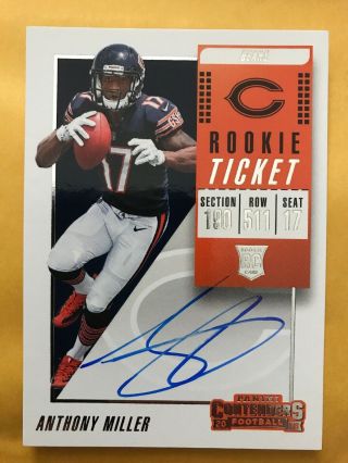 2018 Contenders Rookie Ticket Anthony Miller Rc Auto Bears