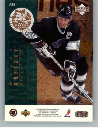 1995 - 96 Upper Deck Nhl All - Stars As5 Mario Lemieux Wayne Gretzky