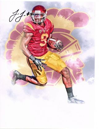 Juju Smith Schuster Usc Signed Autographed 8.  5x11 Football Photo Steelers Star
