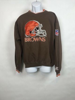 Starter Pro Line Cleveland Browns Authenic Mens Large Helmet Sweatshirt