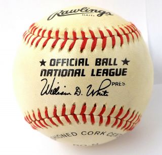 Bill Mazeroski Signed Autograph Official National League Baseball w/Display N17 3