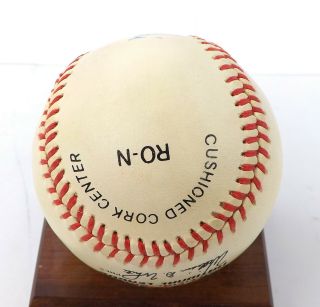 Bill Mazeroski Signed Autograph Official National League Baseball w/Display N17 5