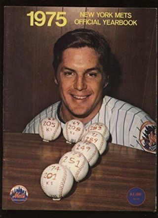 1975 York Mets Official Baseball Yearbook {with Tom Seaver On Cover}