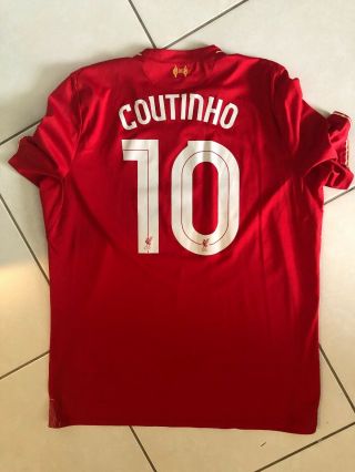 Liverpool FC 2015 - 2016 Philippe Coutinho Europa League Balance Jersey Shirt 3