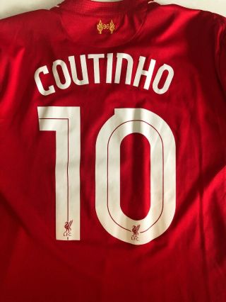 Liverpool FC 2015 - 2016 Philippe Coutinho Europa League Balance Jersey Shirt 4