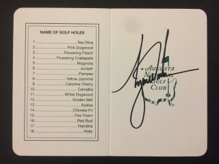 Tiger Woods Autographed Masters (augusta National Golf Club) Scorecard,  Gfa Cert