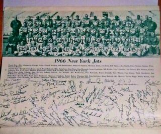 Nov 27,  1966 AFL Football Program KC Chiefs at NY Jets - 29 Jets Signed Autographs 6