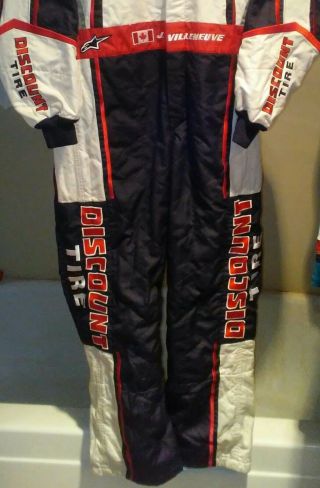 2011 - 12 Jacques Villeneuves NASCAR Discount Tires Race Worn Firesuit Alpinestar 2