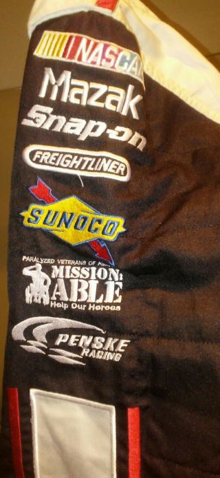 2011 - 12 Jacques Villeneuves NASCAR Discount Tires Race Worn Firesuit Alpinestar 5