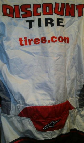 2011 - 12 Jacques Villeneuves NASCAR Discount Tires Race Worn Firesuit Alpinestar 6