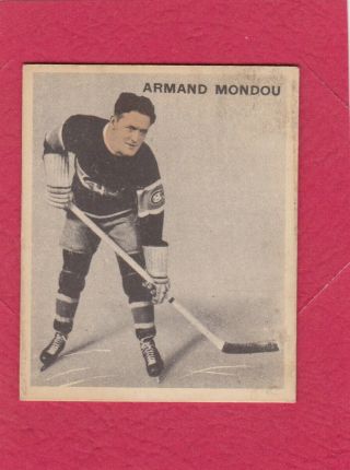 1933 - 34 V357 Ice Kings World Wide Gum 17 Armand Mondou