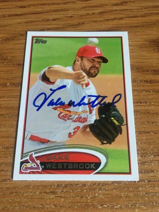 St Louis Cardinals Jake Westbrook Autograph Signed Auto Card