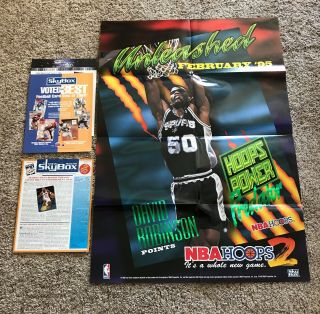 David Robinson 1995 Hoops 2 Store Promo Display Poster From Skybox