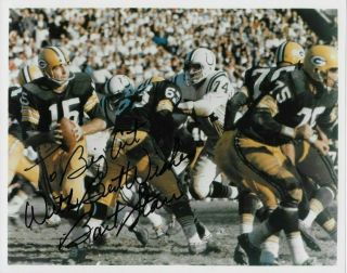 Bart Starr Green Bay Packers Nfl Hof Hand Signed 8x10 Photo Autographed