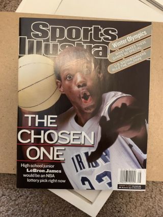 February 18,  2002 Lebron James High School Rc First Sports Illustrated No Label