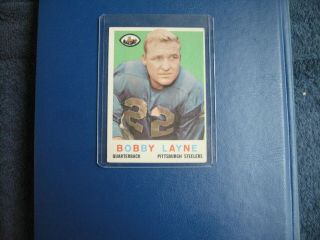 1959 Topps Football 40 Bobby Layne Pittsburgh Steelers Card Ex