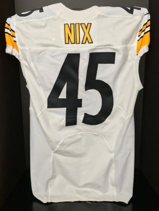 Roosevelt Nix 2015 Game Worn Pittsburgh Steelers Rookie Jersey