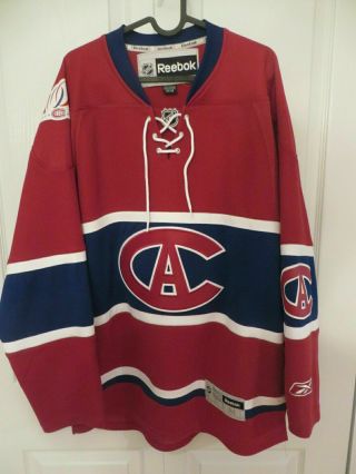 Authentic Reebok Montreal Canadiens Centennial Jersey 1915 - 16 Ca Red Men M