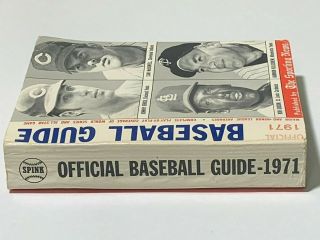 Sporting News Official Baseball Guide,  1971 Very Good Paperback 2