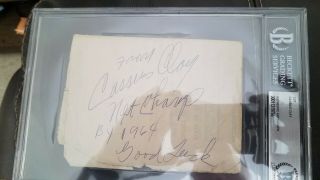 Cassius Clay Autograph Predicts Championship