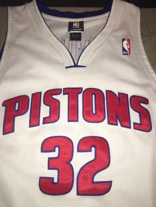 Richard Rip Hamilton 32 Pistons Authentic Reebok Game Jersey Sz 44 Rare 6