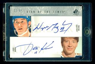 03/04 Ud Sp Authentic Gretzky/kurri Sign Of The Times Sott Dual Auto Oilers /99