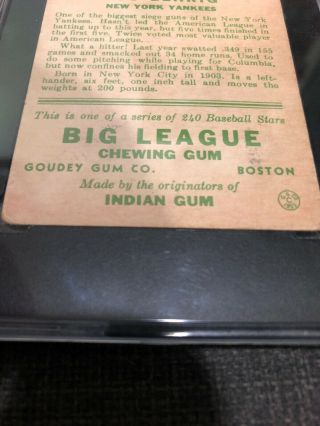 1933 Goudey 92,  Lou Gehrig,  SGC 40/3 VG 10