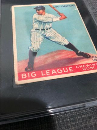 1933 Goudey 92,  Lou Gehrig,  SGC 40/3 VG 5