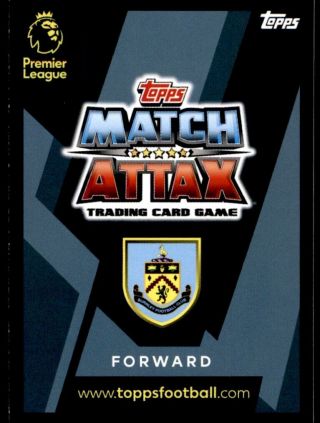 Match Attax 2018/19 EXTRA - Burnley Chris Wood (Man of the Match) No.  MA8 2
