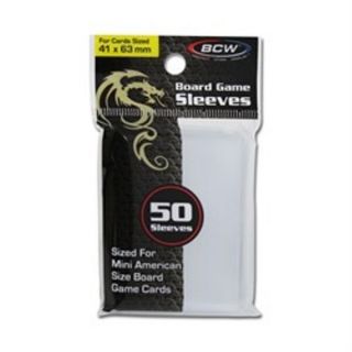 500 Bcw Board Game Sleeves 41mm X 63mm - Sized For Mini American Cards