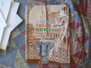 1962 Sugar Bowl Program Alabama Arkansas College Football Crimson Tide 1961 Ad