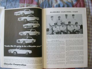1962 SUGAR BOWL PROGRAM ALABAMA ARKANSAS College Football CRIMSON TIDE 1961 AD 5
