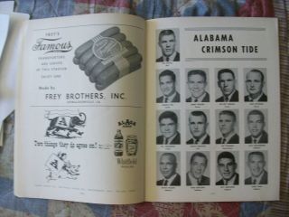 1962 SUGAR BOWL PROGRAM ALABAMA ARKANSAS College Football CRIMSON TIDE 1961 AD 6
