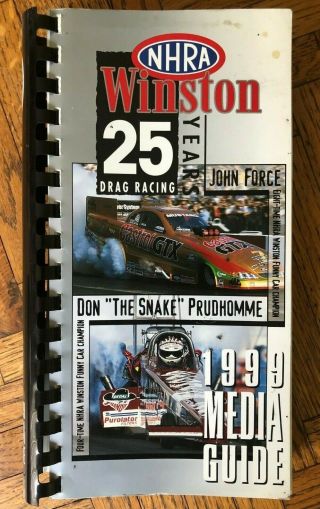 1999 Nhra Winston Drag Racing Media Guide