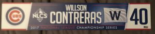 Chicago Cubs Wilson Contreras Game 2017 Nlcs Locker Plate