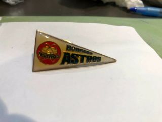 Vintage 80s - 90s.  Houston Astros.  Pennant Flag Pin Mlb
