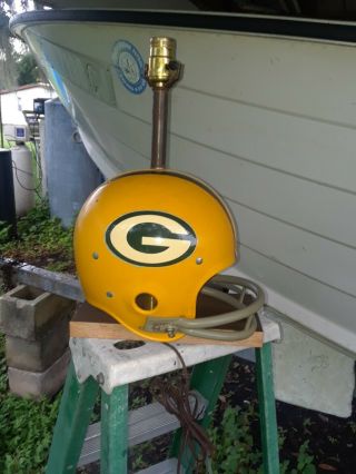Vintage Riddell Kra - Lite 1970 ' s Green Bay Packers Football Helmet Lamp 2