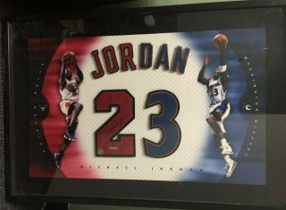 michael jordan signed and framed wizards and bulls memorabilia desplay 4