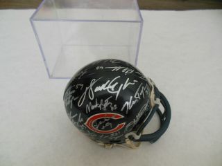 1985 Chicago Bears Sbxx Team Signed Mini Helmet W/coa Walter Payton Jim Mcmahon,