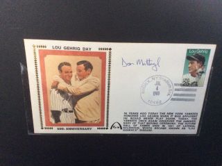 Don Mattingly Signed 50th Anniversary First Day Cover